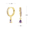 Wholesale Women's Fashion Earrings S925 Sterling Silver Fanshaped Drop Style With Brushed French Ear Buckle