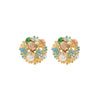 Wholesale Women's Fashion Earrings With Rhinestone And Diamondset Flower Design
