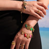 Wholesale Women's Fashion Electroplated Stainless Steel Geometric Ferris Wheel Enamel Glaze Bracelet Luxury Jewelry