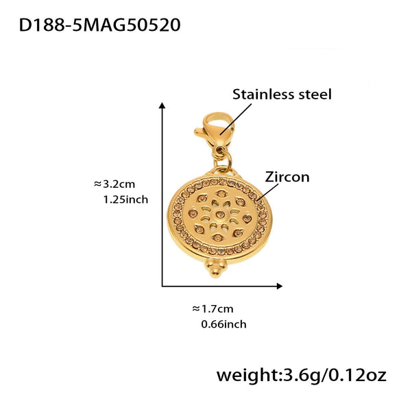 Wholesale Women's Fashion Electroplated Stainless Steel Geometric Ferris Wheel Enamel Glaze Bracelet Luxury Jewelry