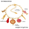 Wholesale Women's Fashion Electroplated Stainless Steel Geometric Ferris Wheel Enamel Glaze Bracelet Luxury Jewelry