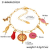 Wholesale Women's Fashion Electroplated Stainless Steel Geometric Ferris Wheel Enamel Glaze Bracelet Luxury Jewelry