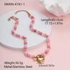 Wholesale Women's Fashion Elegant Geometric Stainless Steel 18K Gold Plated Necklace And Bracelet