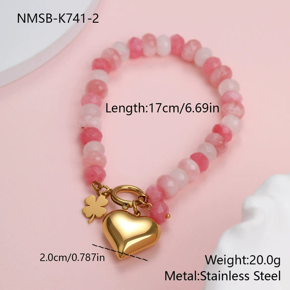 Wholesale Women's Fashion Elegant Geometric Stainless Steel 18K Gold Plated Necklace And Bracelet