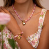 Wholesale Women's Fashion Elegant Geometric Stainless Steel 18K Gold Plated Necklace And Bracelet