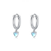 Wholesale Women's Fashion Elegant 925 Sterling Silver Ring And Earrings With Moonstone And Zircon Inlay Love Water Drops Bell Pattern