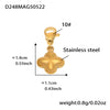 Wholesale Women's Fashion Elephant Fourleaf Flower Geometric Ferris Wheel Stainless Steel Electroplated Pendant Bracelet