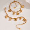 Wholesale Women's Fashion Elephant Fourleaf Flower Geometric Ferris Wheel Stainless Steel Electroplated Pendant Bracelet