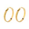 Wholesale Women's Fashion Exaggerated Personality Circle Earrings With 18K Golden Stainless Steel Snake Chain And Pvdp Furnace Real Gold Treatment Geometric Styling