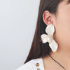 Wholesale Women's Fashion Exaggerated Zinc Alloy Flower Petal Dripping Oil Earrings