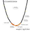 Wholesale Women's Fashion Exquisite Geometric 316L Stainless Steel And Lapis Lazuli Red Agate Beaded Clavicle Necklace With Electroplating