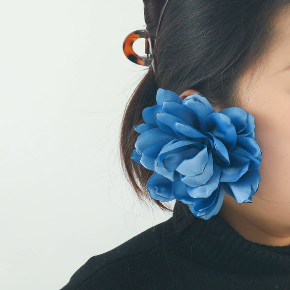 Wholesale Women's Fashion Fabric Handmade Flower Petals Earrings