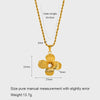 Wholesale Women's Fashion Flower Pattern Stainless Steel And Titanium Steel Necklace With 18K Gold Electroplating
