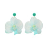 Wholesale Women's Fashion Flower Shape Zinc Alloy Electroplated Earrings