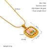 Wholesale Women's Fashion Flowershaped Tulip Pendant Necklace With Electroplated Titanium Steel And O Word Chain