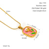 Wholesale Women's Fashion Flowershaped Tulip Pendant Necklace With Electroplated Titanium Steel And O Word Chain