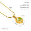 Wholesale Women's Fashion Flowershaped Tulip Pendant Necklace With Electroplated Titanium Steel And O Word Chain