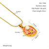 Wholesale Women's Fashion Flowershaped Tulip Pendant Necklace With Electroplated Titanium Steel And O Word Chain