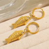 Wholesale Women's Fashion Fresh Style Fish Eye 316L Stainless Steel 18K Gold Plated Marine Earrings