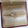 Wholesale Women's Fashion Freshwater Pearl And Copper Ring With Butterfly And Micro Set Zircon