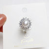 Wholesale Women's Fashion Freshwater Pearl And Zircon Ring Copper Gold Plated