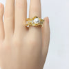 Wholesale Women's Fashion Freshwater Pearl Ring With Copper Material In Flat Round And Bun Round Shapes