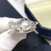 Wholesale Women's Fashion Freshwater Pearl Ring With Copper Material In Flat Round And Bun Round Shapes