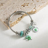 Wholesale Women's Fashion Fruit Styling Titanium Steel Electroplated Diy Crystal Bracelet With Cartoon Strawberry Pendant