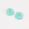 Wholesale Women's Fashion Geometric And Floral Stainless Steel Electroplated Ear Jewelry