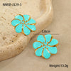Wholesale Women's Fashion Geometric And Floral Stainless Steel Electroplated Ear Jewelry