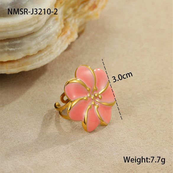 Wholesale Women's Fashion Geometric And Floral Stainless Steel Electroplated Ear Jewelry