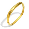 Wholesale Women's Fashion Geometric Asymmetrical Round Buckle Stainless Steel 18K Gold Plated Hand Bracelet