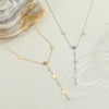 Wholesale Women's Fashion Geometric Butterfly Tassel Clavicle Chain Stainless Steel Electroplated Yshaped Chain
