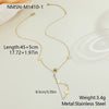Wholesale Women's Fashion Geometric Butterfly Tassel Clavicle Chain Stainless Steel Electroplated Yshaped Chain