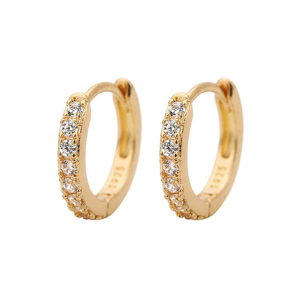Wholesale Women's Fashion Geometric Copper Earring With Baking Paint And Diamond