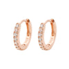 Wholesale Women's Fashion Geometric Copper Earring With Baking Paint And Diamond