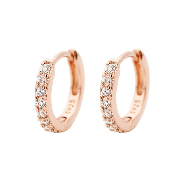 Wholesale Women's Fashion Geometric Copper Earring With Baking Paint And Diamond