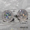 Wholesale Women's Fashion Geometric Copper Earrings Inlaid With Zircon