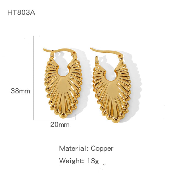 Wholesale Women's Fashion Geometric Copper Electroplated Earrings