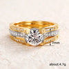 Wholesale Women's Fashion Geometric Copper Ring Inlaid With Zircon