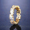 Wholesale Women's Fashion Geometric Copper Ring With Microinlaid Zircon