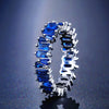 Wholesale Women's Fashion Geometric Copper Ring With Microinlaid Zircon