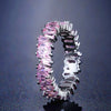 Wholesale Women's Fashion Geometric Copper Ring With Microinlaid Zircon