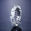 Wholesale Women's Fashion Geometric Copper Ring With Microinlaid Zircon