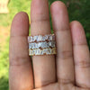Wholesale Women's Fashion Geometric Copper Ring With Microinlaid Zircon