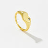 Wholesale Women's Fashion Geometric Copper Ring With Platinum And 18K Gold Electroplating