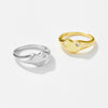 Wholesale Women's Fashion Geometric Copper Ring With Platinum And 18K Gold Electroplating