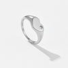 Wholesale Women's Fashion Geometric Copper Ring With Platinum And 18K Gold Electroplating