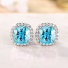 Wholesale Women's Fashion Geometric Copper Zircon Earrings