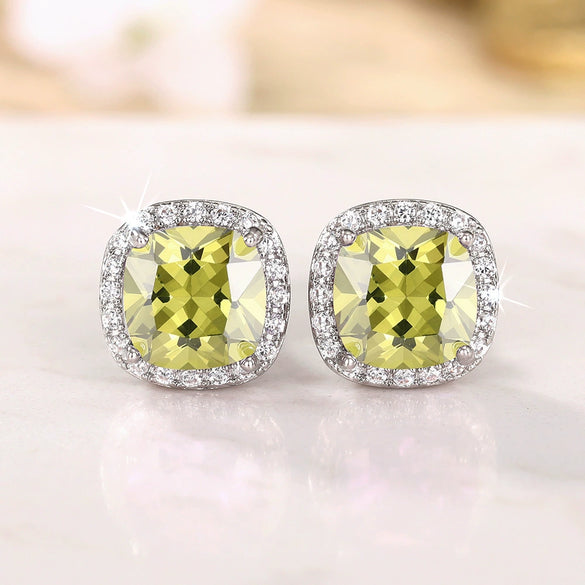 Wholesale Women's Fashion Geometric Copper Zircon Earrings
